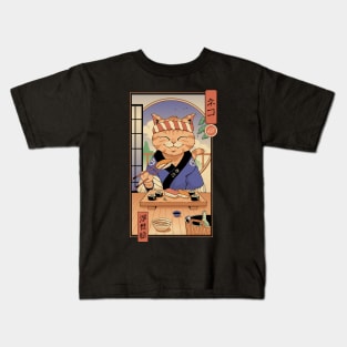 Sushi Cat in Edo Kids T-Shirt